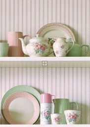 GreenGate Ontbijtbord Alice lichtroze Ø 23 cm | Pastel roze servies