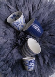 GreenGate becher (latte cup) Alice dark blue 300 ml - Ø 10 cm