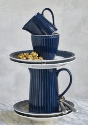 GreenGate beker (latte cup) Alice donkerblauw 300 ml - Ø 10 cm