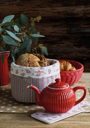 GreenGate Teekanne - Teapot Alice red 1 liter - Ø17.5 cm