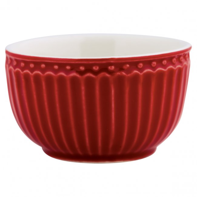 GreenGate Schüssel - Mini bowl Alice red 150 ml - H 5 cm - Ø 8.5 cm - zum Schließen ins Bild klicken