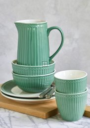 GreenGate Ontbijtschaaltje Alice Dusty groen Ø 14 cm | 500 ml