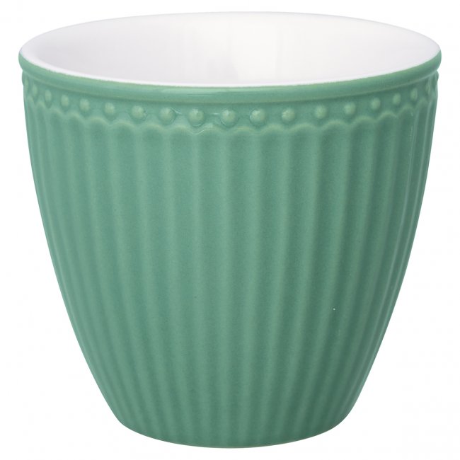 GreenGate Becher (latte cup) Alice dusty green 300 ml - Ø 10 cm - zum Schließen ins Bild klicken