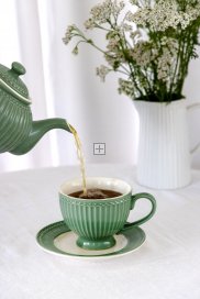 GreenGate Teekanne (Teapot) Alice dusty green 1 liter - Ø 17.5 cm