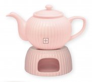 GreenGate Teekannen-Stövchen Alice pale pink Ø 13 cm