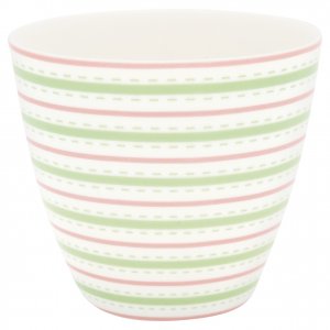 GreenGate Latte cup (beker) Sari wit 300 ml - Ø 10 cm