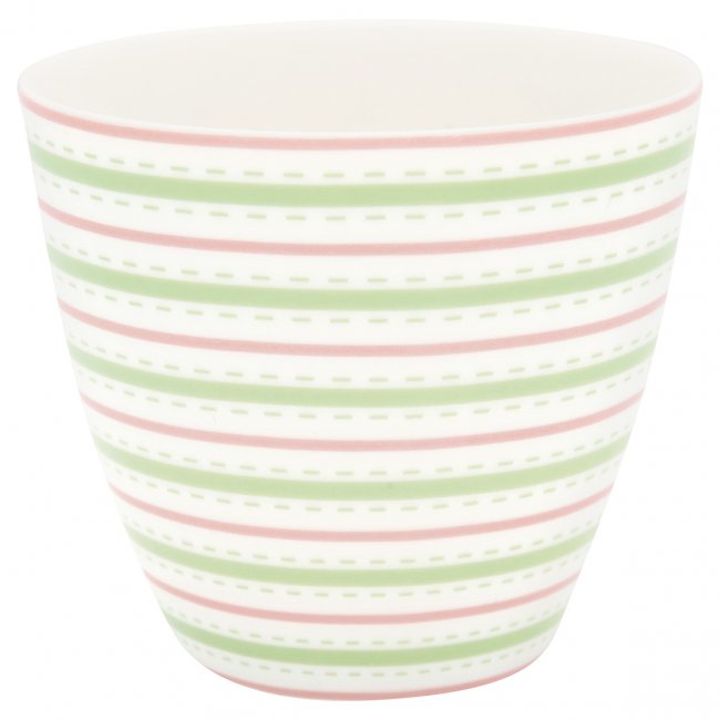 GreenGate Latte cup (beker) Sari wit 300 ml - Ø 10 cm - Klik op de afbeelding om het venster te sluiten