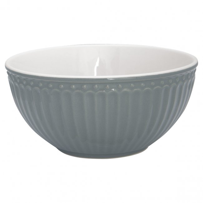 GreenGate Müslischale - Cereal Bowl Alice Nordic Stone grey Ø 14 cm | 500 ml - zum Schließen ins Bild klicken