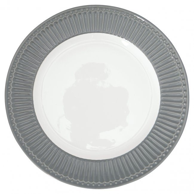 GreenGate Speiseteller - Dinnerplate Alice Nordic Stone Grey Ø 26.5 cm - zum Schließen ins Bild klicken
