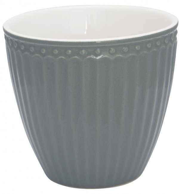 GreenGate Latte cup (Becher) Alice Nordic Stone grey 300 ml - Ø 10 cm - zum Schließen ins Bild klicken