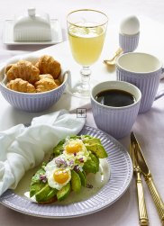 GreenGate Frühstücksteller - Plate Alice Lavender (Lila) Ø 23 cm
