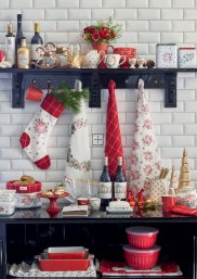 GreenGate Ovenschalen Set Alice rood rechthoekig (set van 2 stuks)