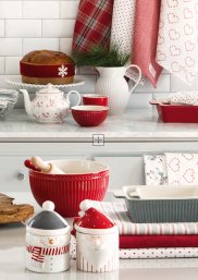 GreenGate Ovenschalen Set Alice rood rechthoekig (set van 2 stuks)