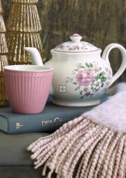 GreenGate Latte cup (Becher ohne henkel) Alice dusty rose 300ml Ø 10cm