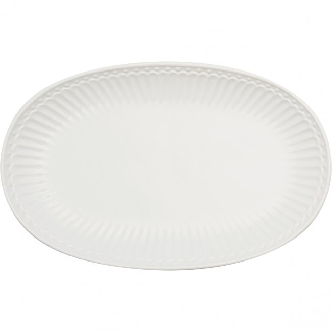 GreenGate Biscuit plate (Servingplate) Alice white (23.5 x 14.5 cm) - Click Image to Close