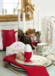 GreenGate Eierbecher - Egg cup Alice claret red Ø 5 cm H 6.5 cm