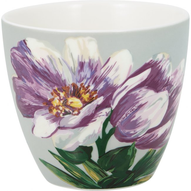 GreenGate Beker (Latte Cup) Barbette pale grey - Klik op de afbeelding om het venster te sluiten