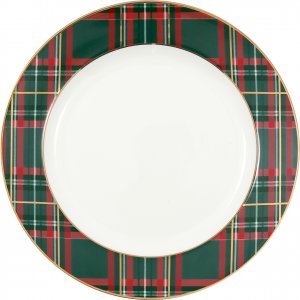 GreenGate Plate Dagmar check green (20.5 cm)