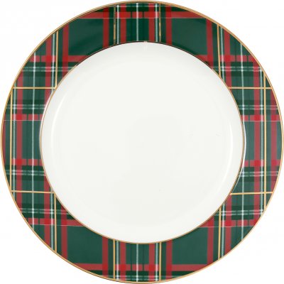 GreenGate Plate Dagmar check green (20.5 cm)