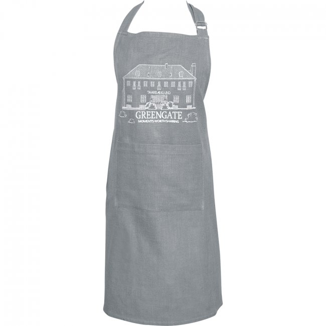 GreenGate Apron GreenGate grey with embroidery (70x90 cm) - Click Image to Close