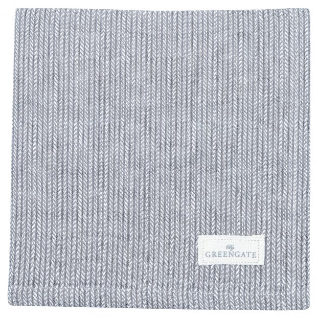 GreenGate Katoenen Servet Alicia pale grey (40 x 40 cm) - Klik op de afbeelding om het venster te sluiten