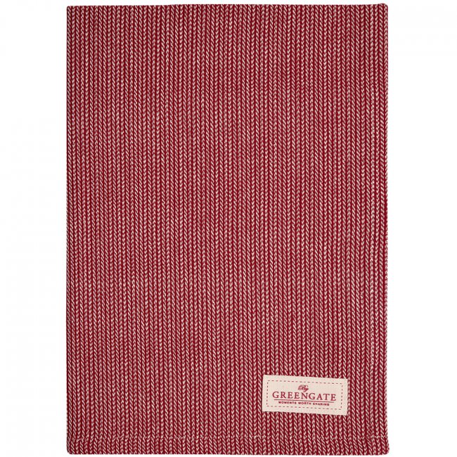 GreenGate Tea towel Alicia red (50 x 70 cm) - Click Image to Close