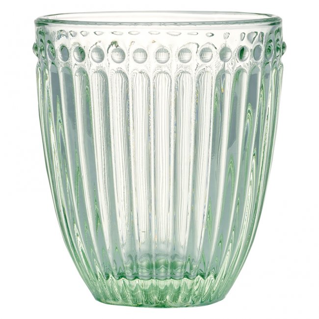 GreenGate Wasserglas Alice pale green - hellgrün (350ml) - zum Schließen ins Bild klicken