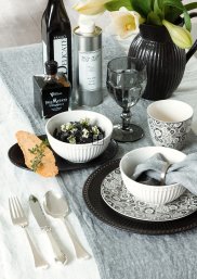 GreenGate Zilver bestekset Curved Diner (Set van 4 stuks)