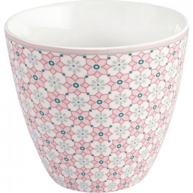 GreenGate Beker (Latte Cup) Gwen licht roze 350 ml - Ø 10 cm - Klik op de afbeelding om het venster te sluiten