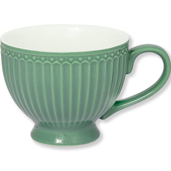 GreenGate Teetasse - Teacup Alice Dusty Green Ø11cm H9.5cm - 400ml - zum Schließen ins Bild klicken