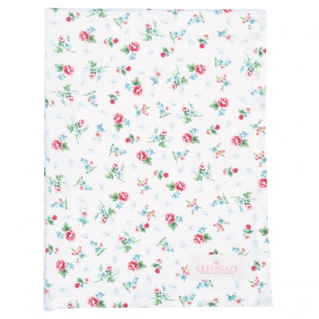 GreenGate Tea towel Alma petit white (50 x 70 cm) - Click Image to Close
