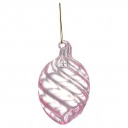 GreenGate Egg Ornament Swirl Wide Pale Pink