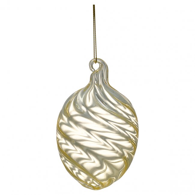 GreenGate Ei Ornament Swirl Wide Lichtgeel - Klik op de afbeelding om het venster te sluiten