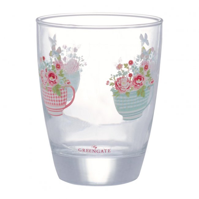 GreenGate Drinkglas Alma bloemen wit (300 ml) - Klik op de afbeelding om het venster te sluiten