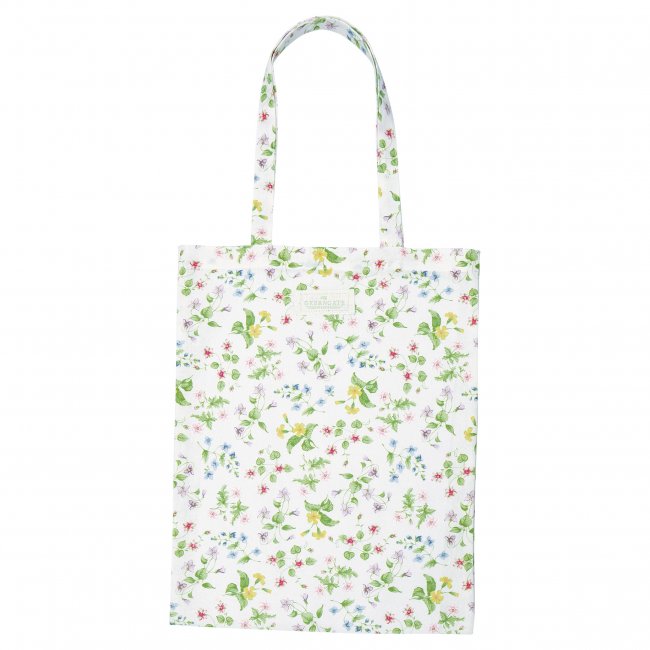 GreenGate Shopper Tasche (Shopping Bag) Baumwolle Karolina white (45x34 cm) - zum Schließen ins Bild klicken