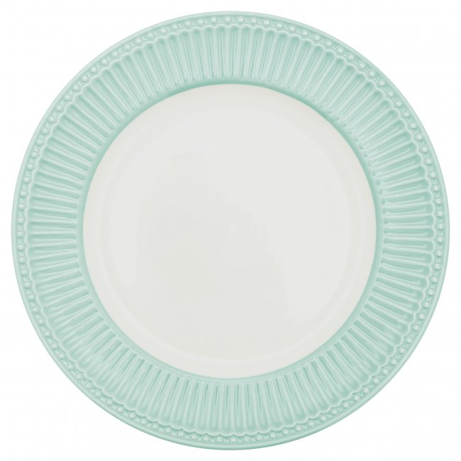 GreenGate Speiseteller (Dinner plate) Alice cool mint (Ø26.5 cm) - zum Schließen ins Bild klicken