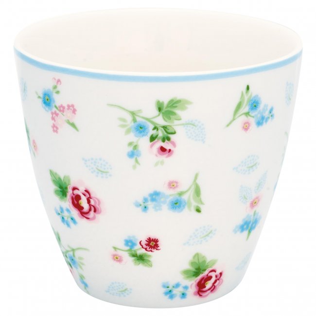 GreenGate Latte cup (Beker) Alma petit wit 9x10 cm (350 ml) - Klik op de afbeelding om het venster te sluiten