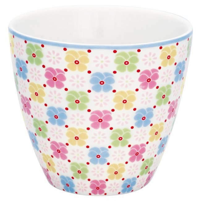 GreenGate Latte cup (Beker) Edie wit 9x10 cm (350 ml) - Klik op de afbeelding om het venster te sluiten