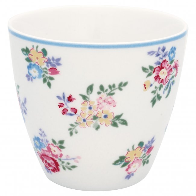 GreenGate Latte cup (Beker) Elena petit wit 9x10 cm (350 ml) - Klik op de afbeelding om het venster te sluiten