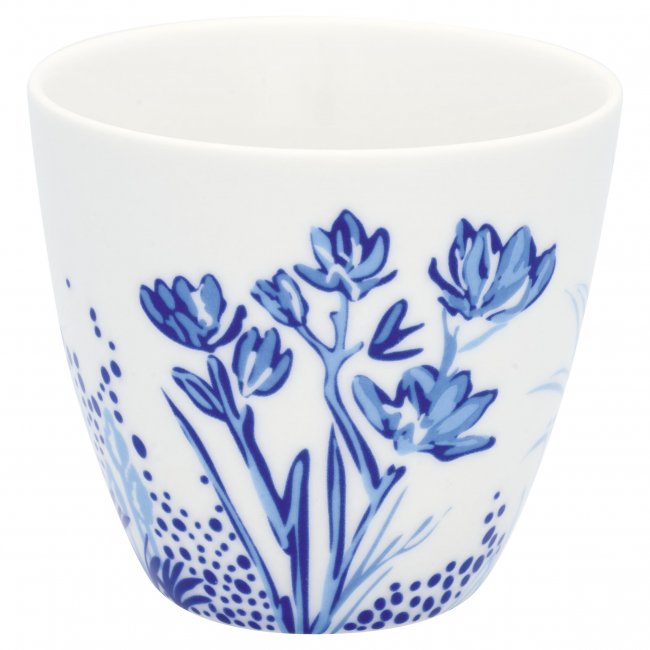 GreenGate Latte cup (Beker) Kristel blauw 9x10 cm (350 ml) - Klik op de afbeelding om het venster te sluiten