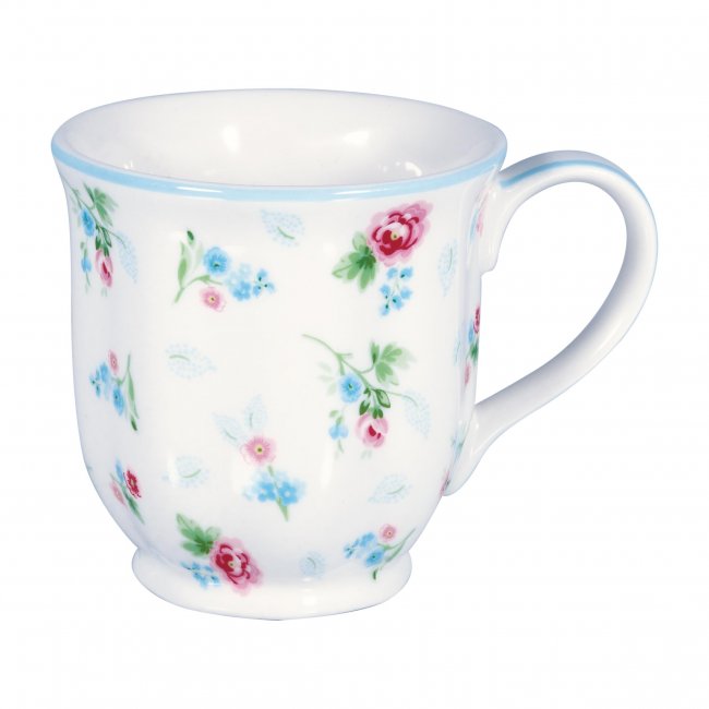 GreenGate Tea mug Alma petit white (250 ml) - Click Image to Close