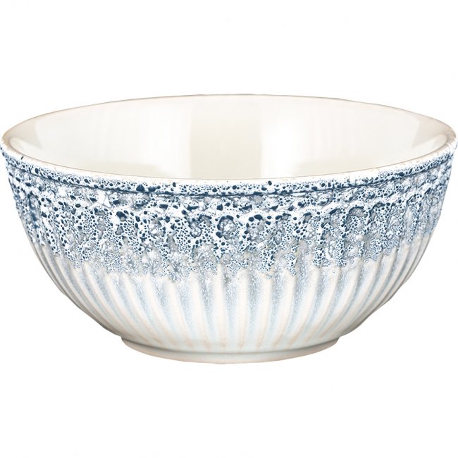 GreenGate Cereal bowl Alice Ripple Blue Ø 14 cm | 500 ml - Click Image to Close