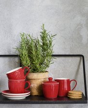 GreenGate Alice Rot Geschirrset 4 tlg.