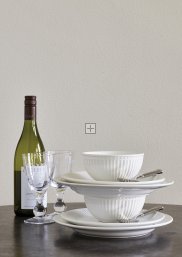 GreenGate Alice White Dinnerware set 4-parts