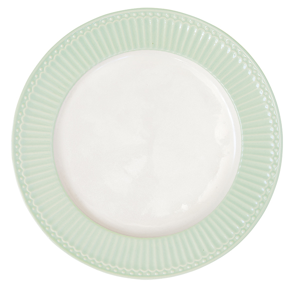 GreenGate Speiseteller - Dinnerplate Alice pale green Ø 26.5 cm - zum Schließen ins Bild klicken